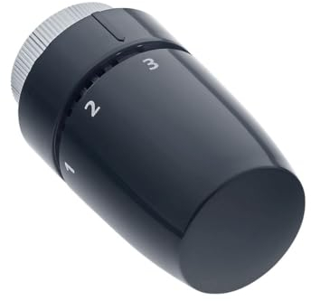 MERT Sami DESIGN Thermostatkopf Ausführung Anthrazit CEN Zertifiziert DIN EN 215 - Anschlussarmatur leicht zu montieren und passend für alle gängigen Badheizkörper