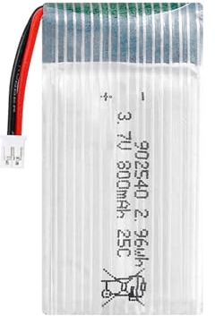 Lithium Polymer Akku 3.7V 800mAh 902540 25C Wiederaufladbarer Lipo Akku Lithium Ion Akku mit PH2.0-2P Stecker für RC Drohne Flugzeug Zubehörteil