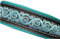 Hundehalsband Leder Türkis Blau Metallic Klickverschluss Handmade