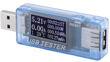 Misuratore di Potenza USB C Tester, Display Digitale 8 in 1 Multifunzione Tipo C USB Rilevatore di Tensione di Carica Voltmetro Amperometro, per Apparecchiature di Alimentazione