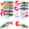 10 Stück Forellenköder Spoons, Angelköder, Kunstköder Angeln, Gummiköder zum Angeln, Hecht Köder Gummifisch, Kleine Gummi Angelköder, für Salzwasser Und SüSswasser für Hecht, Zander, Barsch, Forelle