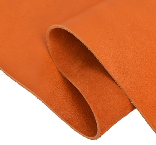 2 mm - 2,3 mm dickes echtes Rindsleder, natürlich strukturiertes Lederhandwerk für Nähen, Werkstatt (braun, 30 x 120 cm)