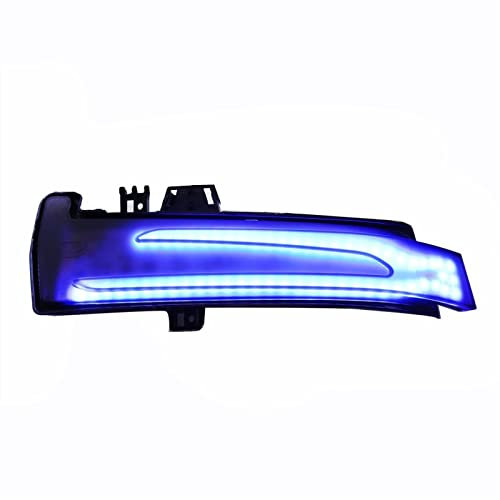 BIPANO Ein Paar dynamische Seitenspiegelleuchten, Blinker, für Mercedes, für Benz, W221 W212 W204 W176 W246 X156 C204 C117 X117 LED-Seitenspiegel-Anzeige (Größe: Bernsteinblau)