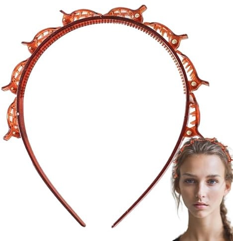 Hairband modischer Haarreif mit Pony, Haarnadel mit Pony, professioneller Pony-Clip, der den Pony sicher hält Pony, Flechtwerkzeug