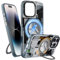 YOUNGKIT 360°Verstellbarem Ständer für iPhone 16 Pro Max Hülle für Magsafe (Magnetischer Robust Standring) Militärschutz, Dünn Matt Rückseite Schutzhülle für iPhone 16 Pro Max Case, Weiß
