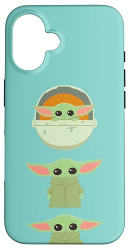 Star Wars The Mandalorian Grogu Trio Cartoon Poses Case for iPhone 16