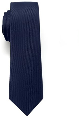 yenlk 6cm/2.4 Solid Color Tie Formal Necktie Classic Formal Business Necktie for Men (Deep Blue)