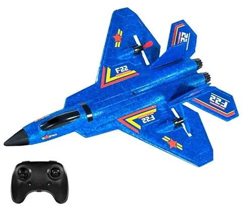 RC Foam Model SU-27 Plane Toy Remote Control Airplane RC Flying Glider Fighter Airlane Jet Boys Kids Gift (Blue)