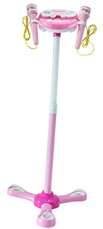 WOONEKY Microphone Toy Toddler Early Education Double Microphone for Pink Singing Microphone for Boys and No Battery Required Fun Music Play and Learning Experience Kids Karaoke