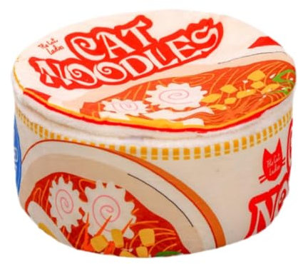 AWHAO Ramen Cat Bed, Multifunctional Dog Bed, Cat Nest for Puppy Cats, Kitten Dogs, Large, Cloth, Round, Indoor