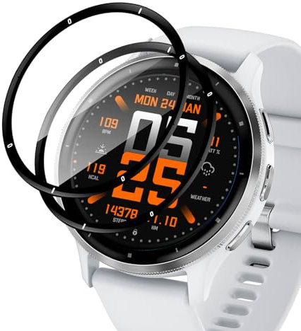 Carantee 2 Pièces Verre Trempé pour Garmin Venu 2, HD Haute Sensibilité Film Protection écran pour Garmin Venu 2, Ultra Résistant Dureté 9H vitre protection, Sans Bulles Protection D'écran