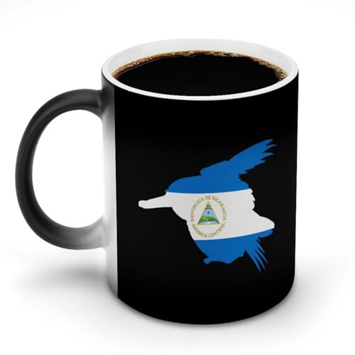 Lustige Kaffeetasse mit Vogelmotiv „Nicaragua, Nicara-Eisvogel, lustige Fa