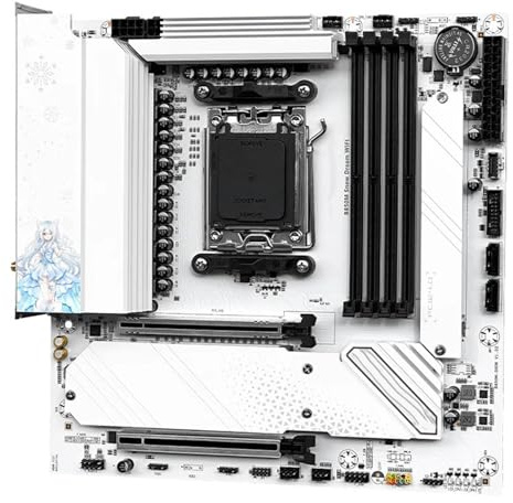 motherboard Fit For JGINYUE B850M Snow Dream Scheda madre WiFi M-ATX for AMD Ryzen serie 9000 MAX A 9950X3D Desktop DDR5 128GB RAM PCIe5.0 M.2 5