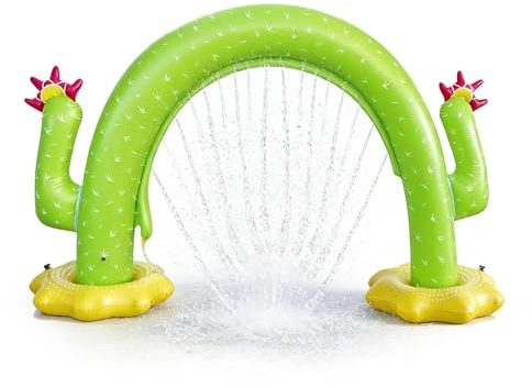 Jubilofex Kinder Wassersprinkler,Aufblasbar, erfrischend, interaktiver Spaß | Wasser-Spielzeug für den Außenbereich,Für Mädchen Familie Sommer Ferien Garten Camping Party