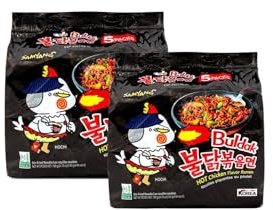 Samyang Buldak Hot Chicken Ramen 140g (Pack of 10) – Korean Spicy Fire Noodles | Original Hot Chicken Flavour Instant Noodles | Iconic Korean Fire Noodles | Quick & Simple Preparation