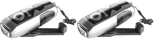 VARTA Handkurbel Taschenlampe LED wiederaufladbar, Dynamo Light, Dynamolampe, batterieunabhängig, 1 Minute Kurbeln - 30 Minuten Leuchtzeit, stoßfest und spritzwassergeschützt (Packung mit 2)