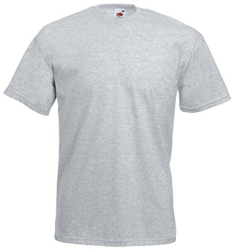 Fruit of the Loom Mens Valueweight Short Sleeve T-Shirt (4XL) (Heather Grey)