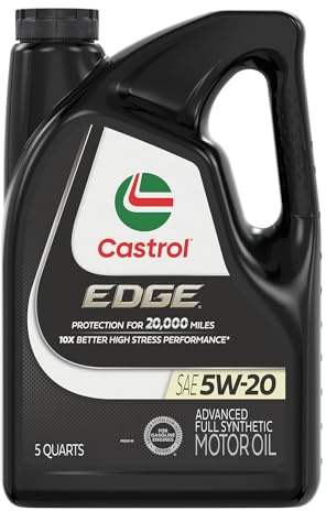 Castrol EDGE 5W-20 Advanced Full Synthetic Motor Oil, 5 Quarts