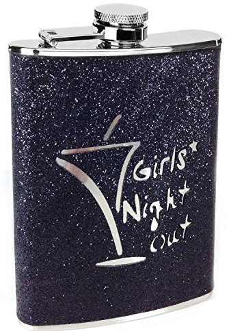 Excellent Quality Hip Flask 8oz Stainless Steel Hip Flask (Black Girls Night Out)