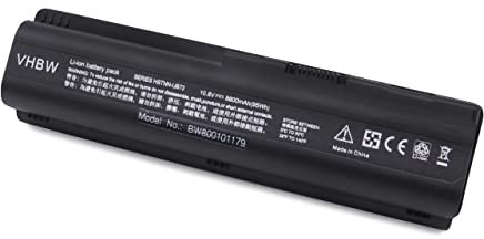 vhbw Batteria Li-Ion 8800mAh (10.8V) nero compatibile con Notebook Laptop HP Pavilion dv6-1199eg, G50, G50-100, G60-100, G60-230US, G70-100, HDX X16, HDX X16T
