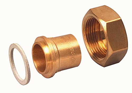 raccord 2 pièces - 20 x 27 - cuivre 22 - nf - banides et debeaurain 0390422