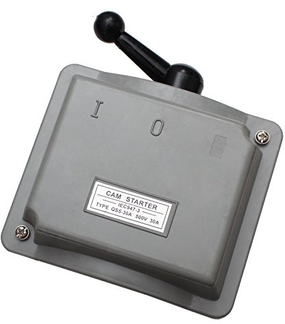 Edelstahlmarkenshop 3-Phasen 30A Hauptschalter 230V/380V Drehschalter Motorschalter Starkstrom Grau