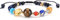 Einstellbare Galaxy Sonnensystem Steinperlen geflochtenes Armband Universum neun Planeten Sterne elastische Energie Perlen Unisex Armbänder Armreifen