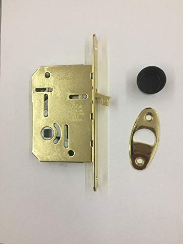 SCIVOLA TRE AGB PER PORTE SCORREVOLI Serratura da infilare per porte scorrevoli interne.Entrata 50 mm. frontale mm.16x160 quadro 8 mm.Colore ottone lucido