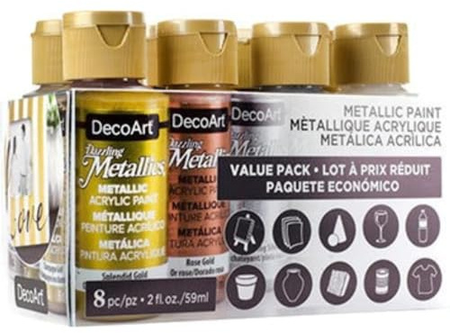 DecoArt PACK 8 AMERICANA DAZZLING METALLICS 59 ML