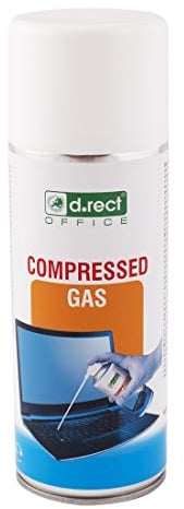 D.RECT Druckluftspray 400ml - Air Duster Spray für PC, Reinigungsset Druckluftreiniger - Compressed Air für die Reinigung von Tastatur, Computer, Kamera, Handy