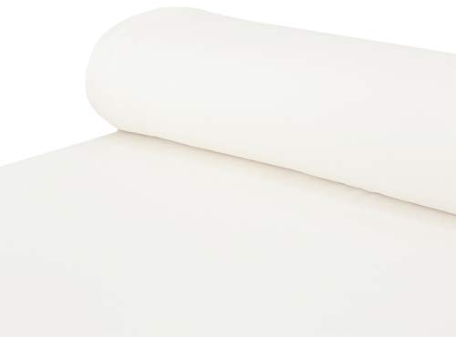 Baumwoll - Sweat Stoff kuschelweich Alpenfleece einfarbig creme - Meterware ab 25 cm x 150 cm - Stoff zum Nähen