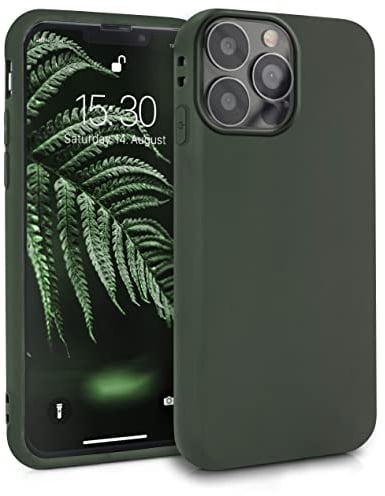 MyGadget Cover per iPhone 13 Pro Max - Custodia Protettiva in Silicone Morbido – Case TPU Flessibile - Protezione Antiurto & Antigraffio - Verde Oliva