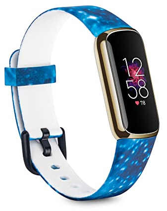Baaletc Armbänder kompatibel mit Fitbit Luxe Armband,Silikon Ersatz Uhrenarmband Armband Armband Bunte Bänder Zubehör mit Metallschnalle Groß Klein für Fitbit Luxe