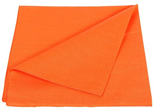 Alsino Bandana Stirnband Rockabilly Durag-Muster Herren-Stirnband - 53 cm x 53 cm 100% Baumwolle, Farbe wählen:Orange