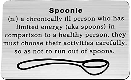 PLITI Chronic Illness Gift Spoon Theory Gift Spoonie Gifts Chronically Ill Support Gift Chronic Pain Gift Invisible Illness Gift, M, Stainless Steel, no gemstone