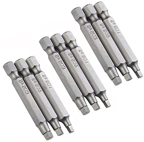 Eyech 3 set di 3 punte magnetiche a testa quadrata con punta quadrata da 1/4 di pollice con gambo quadrato punte per cacciavite a testa quadrata SQ1 SQ2 SQ3 lunghezza 5 cm