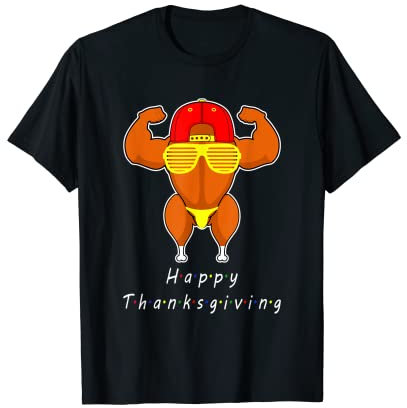 Happy Thanksgiving Turkey Cap & Sonnenbrille Fitness Workout T-Shirt