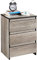 Yaheetech Tables de Chevet en Bois Gris, Table de Nuit avec 3 Tiroirs, 45 x 35 x 60,5 cm, Tables d'Appoint de Rangement, en Mélaminé, Chambre Salon Bureau