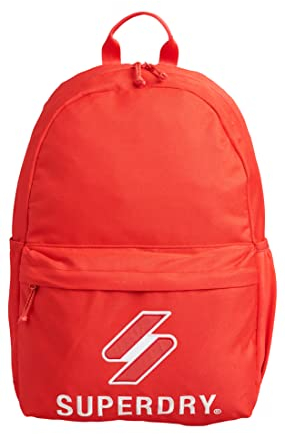 Superdry Damen Unisex Code Essential Montana Rucksack Kräftiges Rot 1SIZE