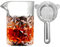 Cocktail Mixing Glass,Mixing Glass Set with Hawthorne Strainer,2 Piece Crystal Cocktail Stirring Glass Kit with Mixing Glass,Bar Gtrainer,Old Fashioned Mixing Glass