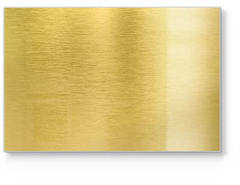 DEQORI Schneidebrett aus Glas | groß 30x20 cm | Motiv Gebürstete Goldoberfläche | Design Schneideplatte für Küche | Frühstücksbrett antibakteriell & rutschfest | Glasplatte & Servierplatte