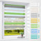 Doppelrollo klemmfix ohne Bohren & mit Bohren, 100x120cm (BxH) Weiß Grau Grün, 3-in-1 Duo Rollo für Fenster & Tür, Fensterrollo innen lichtdurchlässig & verdunkelnd, Klemmrollo Rollos Sichtschutz