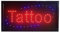LED Schild Leuchtschild GEÖFFNET OPEN Dönner Kebab Bar und viel mehr Reklame LEUCHTREKLAME Werbung versch.stylen (Tatoo (rot))
