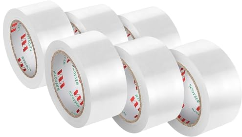 6 Rollen Packband transparent Paketklebeband, 50mm, insgesamt 240 m, Sehr langlebig, zum Verschließen von Paketen, verschlossen sind.Verpackungsband Hochviskose Verdickung durchsichtigesklebeband