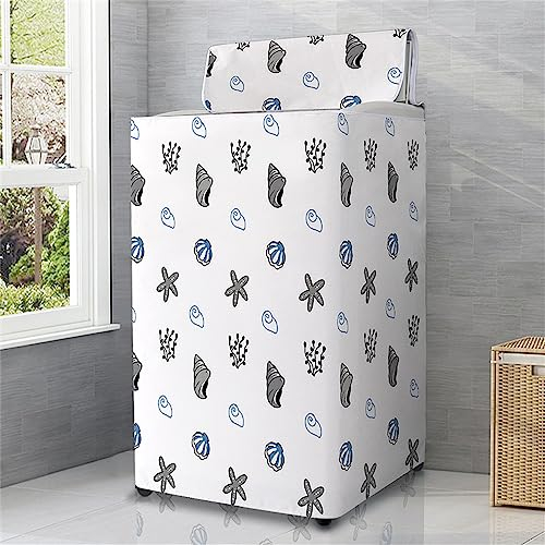 Odot Washing Machine Cover Top Load Waterproof Dustproof Washer Machine Dryer Protector Sunscreen Washer Dryer Cover for Most Top Load Washer Dryer (XXL capacity 12.5kg,Shells)