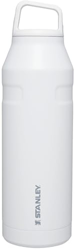 Stanley IceFlow Trinkflasche mit Deckel und Tragegriff, 1,5 l, breiter Öffnungsdeckel, leicht und auslaufsicher, für Reisen und Sport, isolierter Edelstahl, BPA-frei, Polar