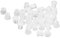 QUARKZMAN Bouchon de Trou en Plastique 6mm, 36Pcs Type Encastré, Cache Trou Bouchon de Verrouillage à Pression Ronde pour Meubles, Embouts d'Insertion de Panneaux, Blanc