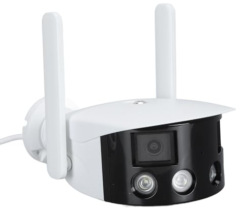 GOWENIC Security Camera Wireless Outdoor, 1080P 2MP WiFi Surveillance Cameras with Motion Detection, Night Vision, 2-Way Audio, Waterproof, Dual Lens 180 Degrees View,for Icsee APP Control