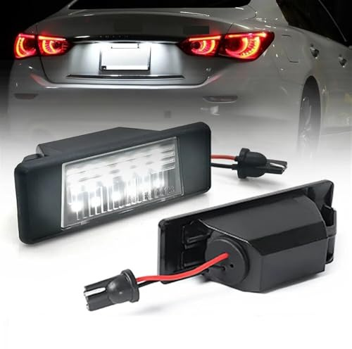 JINFOLI LED License Number Plate light Lamps, for Nissan, for Qashqai J11 Primera P12 Pathfinder R51 X-Trail T31 Juke F15 Micra Versa Navara License Plate Lights