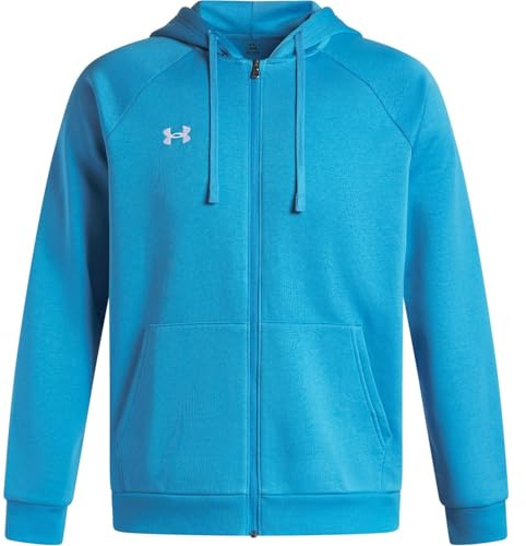 Under Armour Rival Fleece Full Zip Hoodie für Herren, (452) Ether Blue/White, X-Large